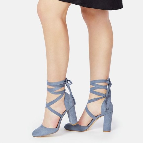light blue heels